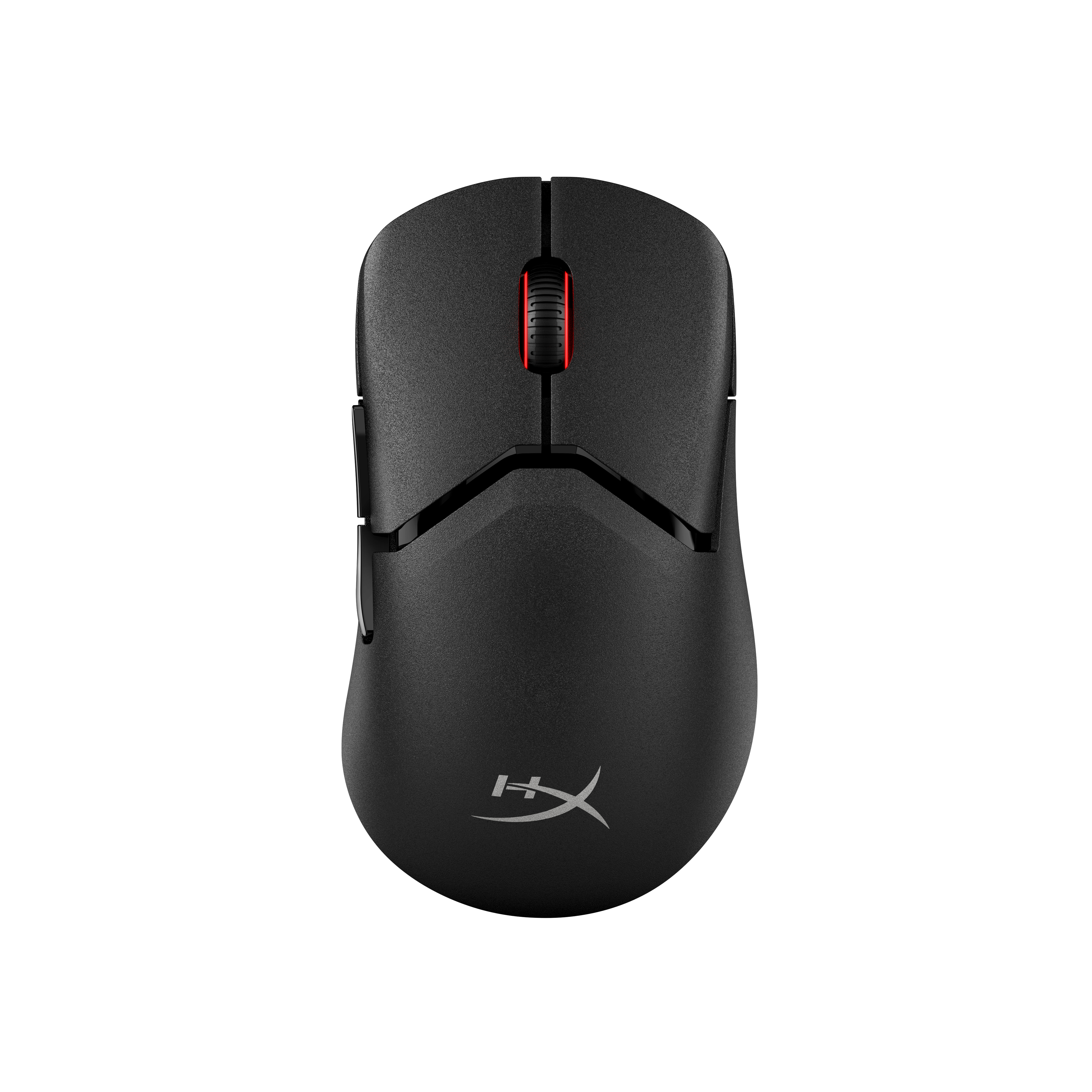 The HyperX Pulsefire Saga Pro wireless gaming mouse and its accessories are displayed.