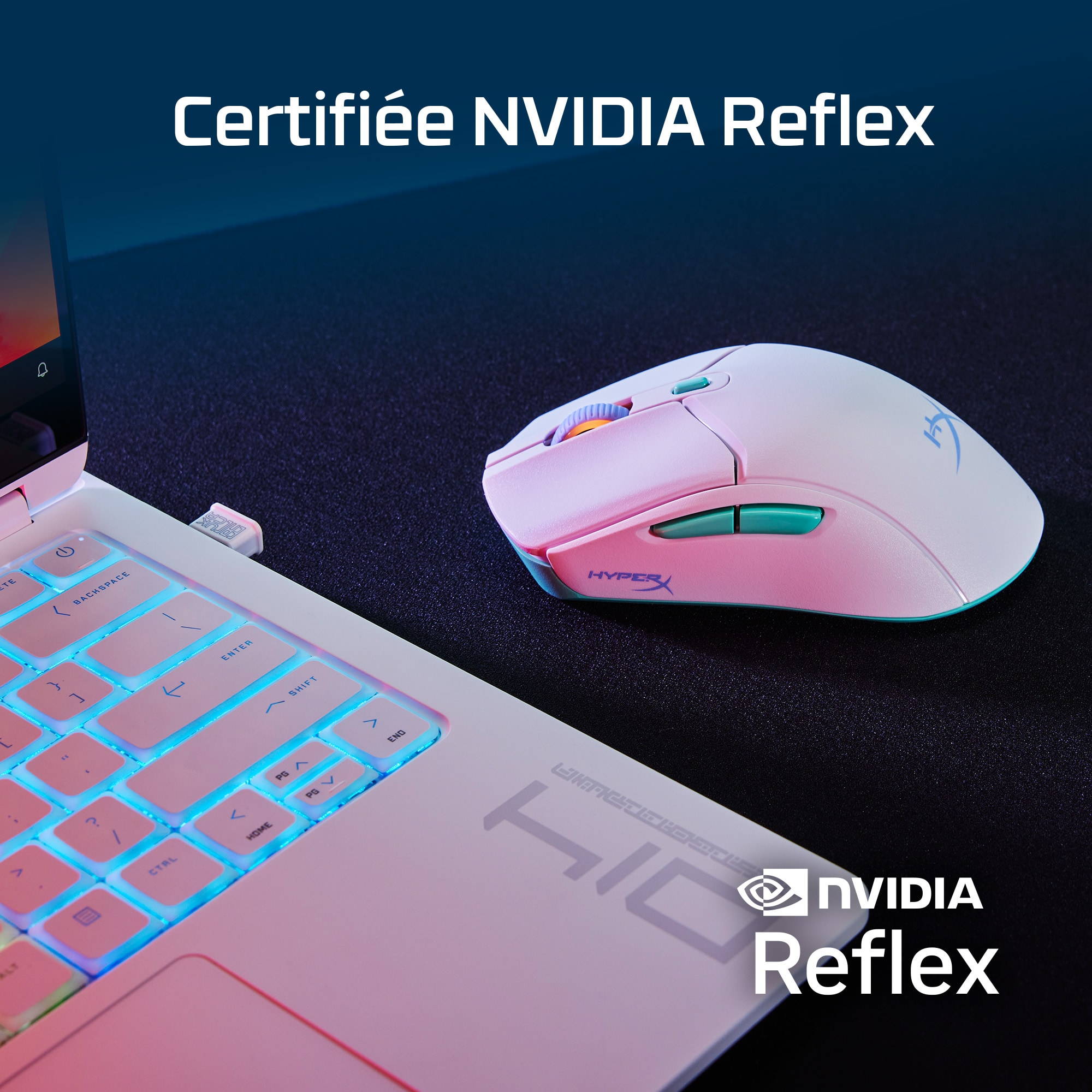Black gaming mouse with the text, 1,000 Polling Rate, 12,000 DPI, and 300 IPS.
