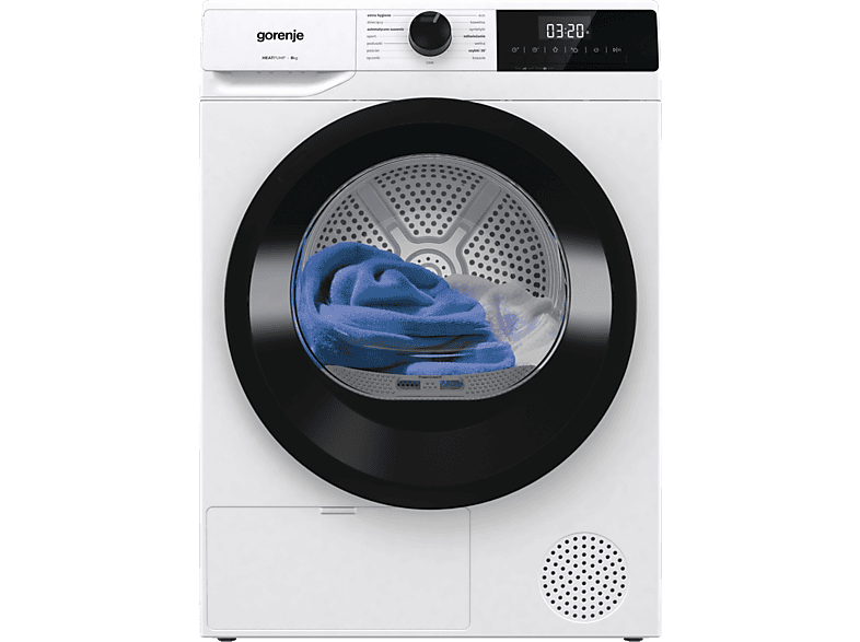 Suszarka z pompą ciepła GORENJE DHNA82/PL 8 kg G200 TwinAir Biały