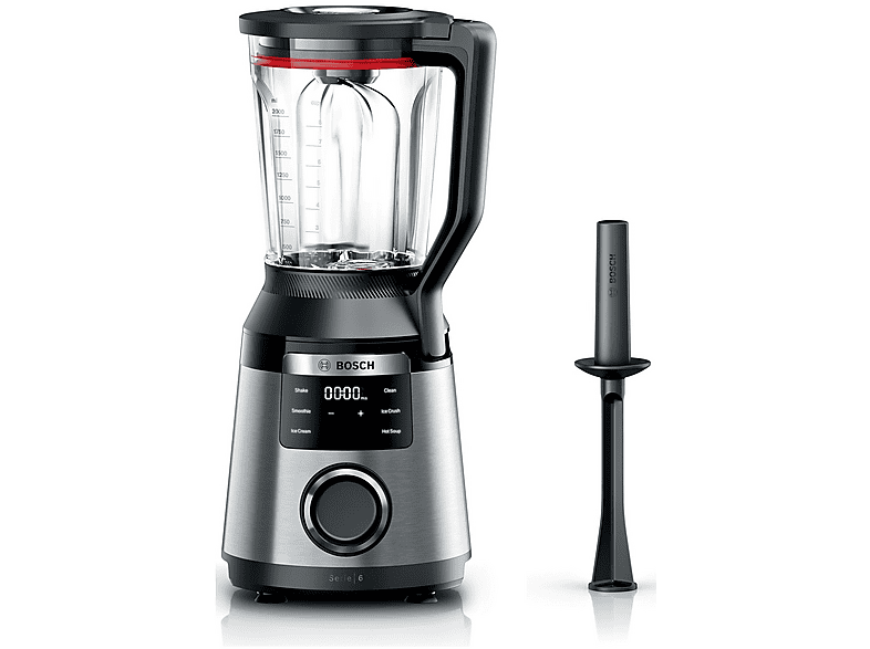 Frullatore BOSCH MMB6762M, 1800 W, Velocità Max di 45.000 giri al min, Caraffa da 3L, 6 Programmi Automatici, Pulizia Automatica, Lame in Acciaio Inox, Pestello,