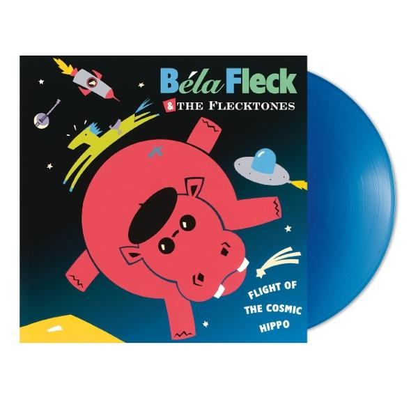 Albumcover: 'Flight of the Cosmic Hippo' von Bela Fleck & The Flecktones mit blauer Vinyl.