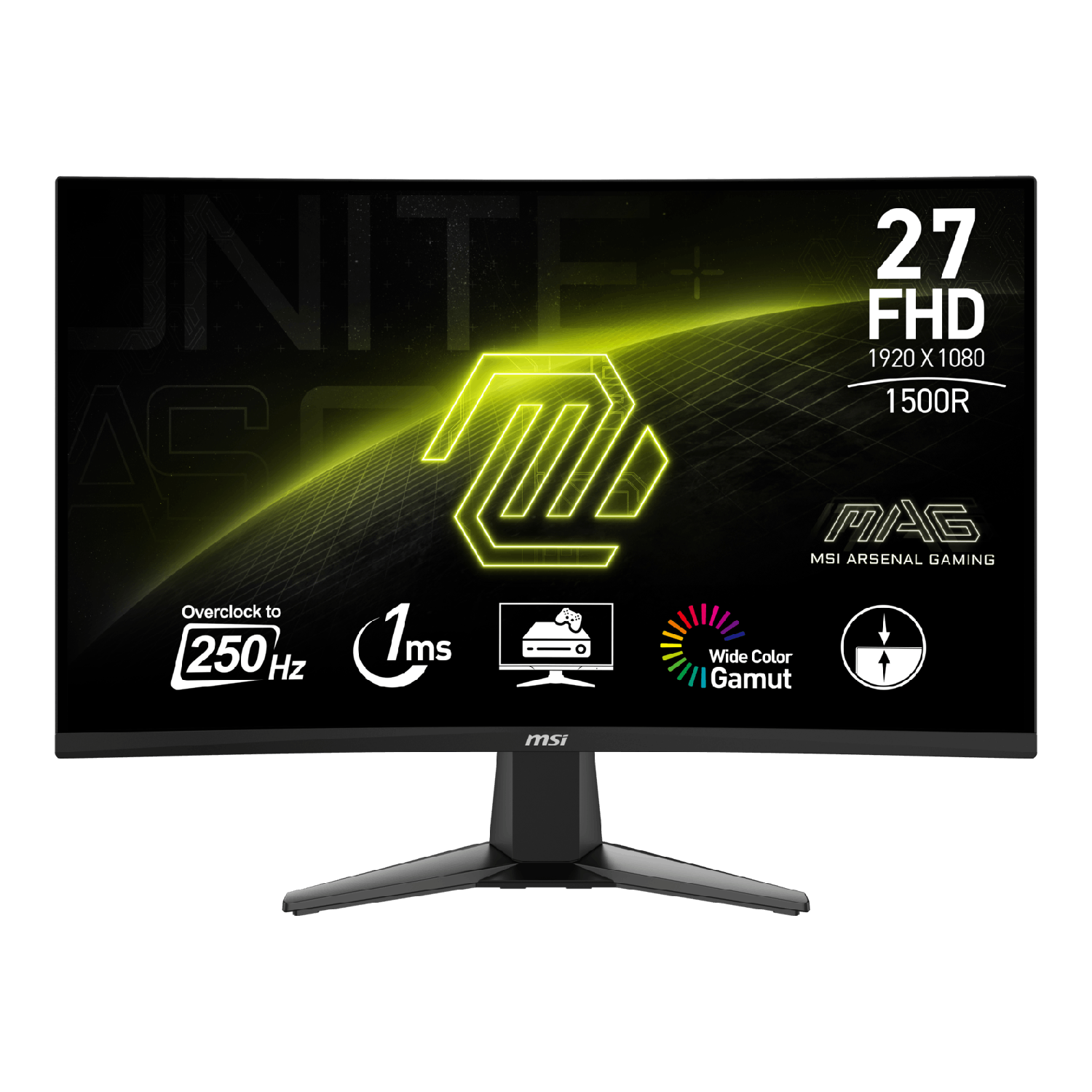 MSI Mag 27c6x - 27 Inch 1920 X 1080 (full Hd) 1 Ms 250 Hz afbeelding