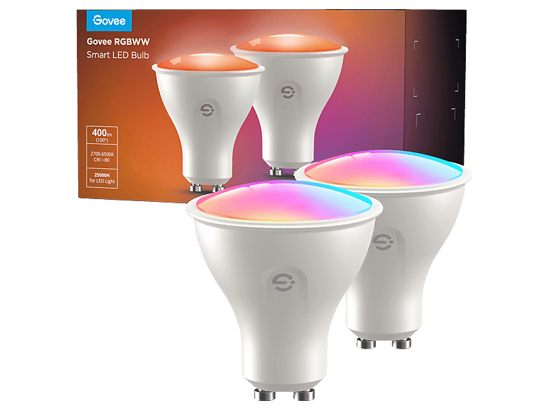 Thumbnail - GOVEE RGBWW LED Lampe Sockel GU10 2er Pack Glühbirne Gelb, Lila, Rosa, Blau