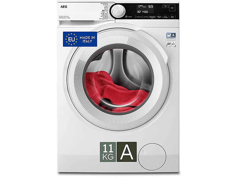 AEG Lr7H114Aw Lavatrice, Caricamento frontale, 11 kg, 63,6 cm, Classe A