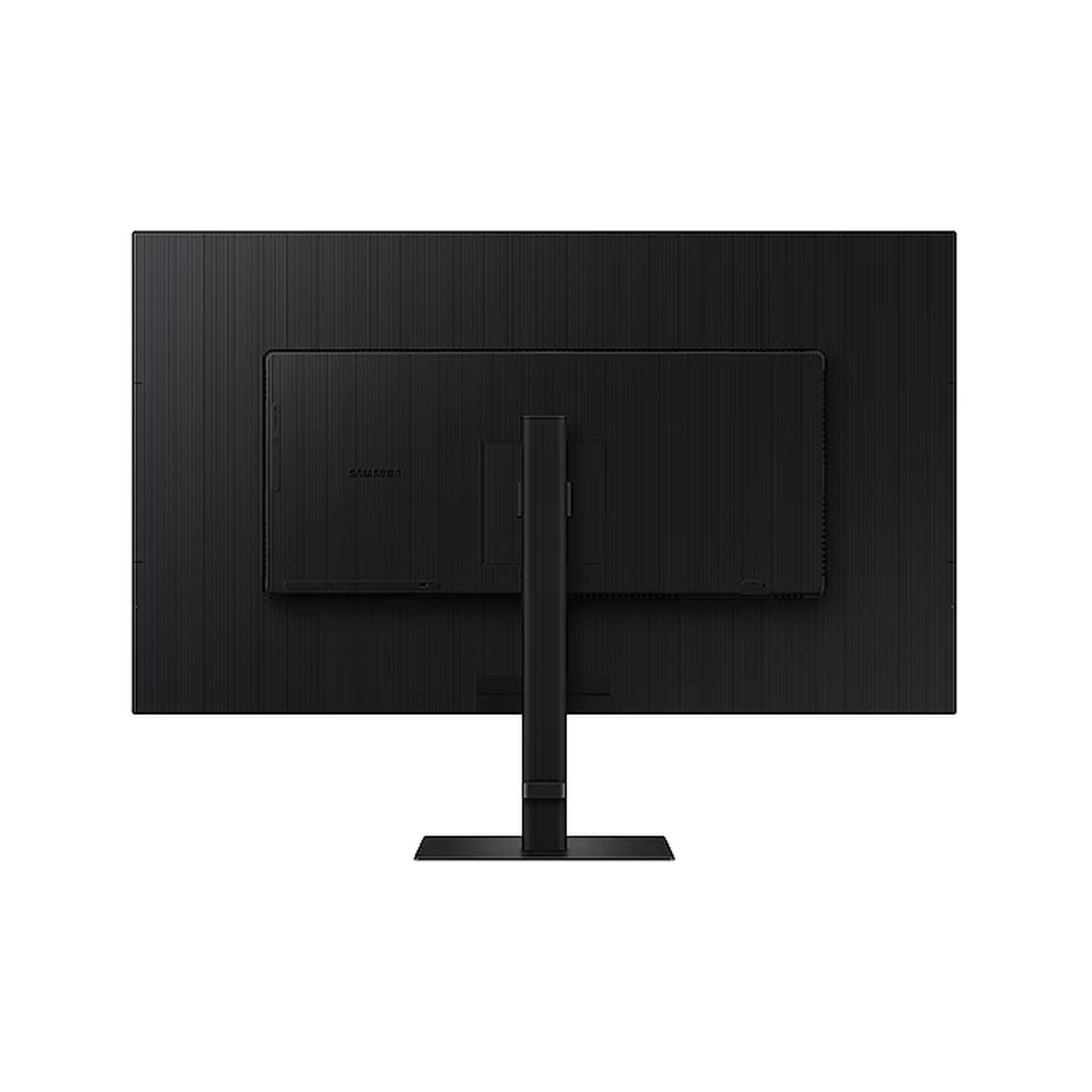 Side view of the monitor, showing its thickness and connectors.