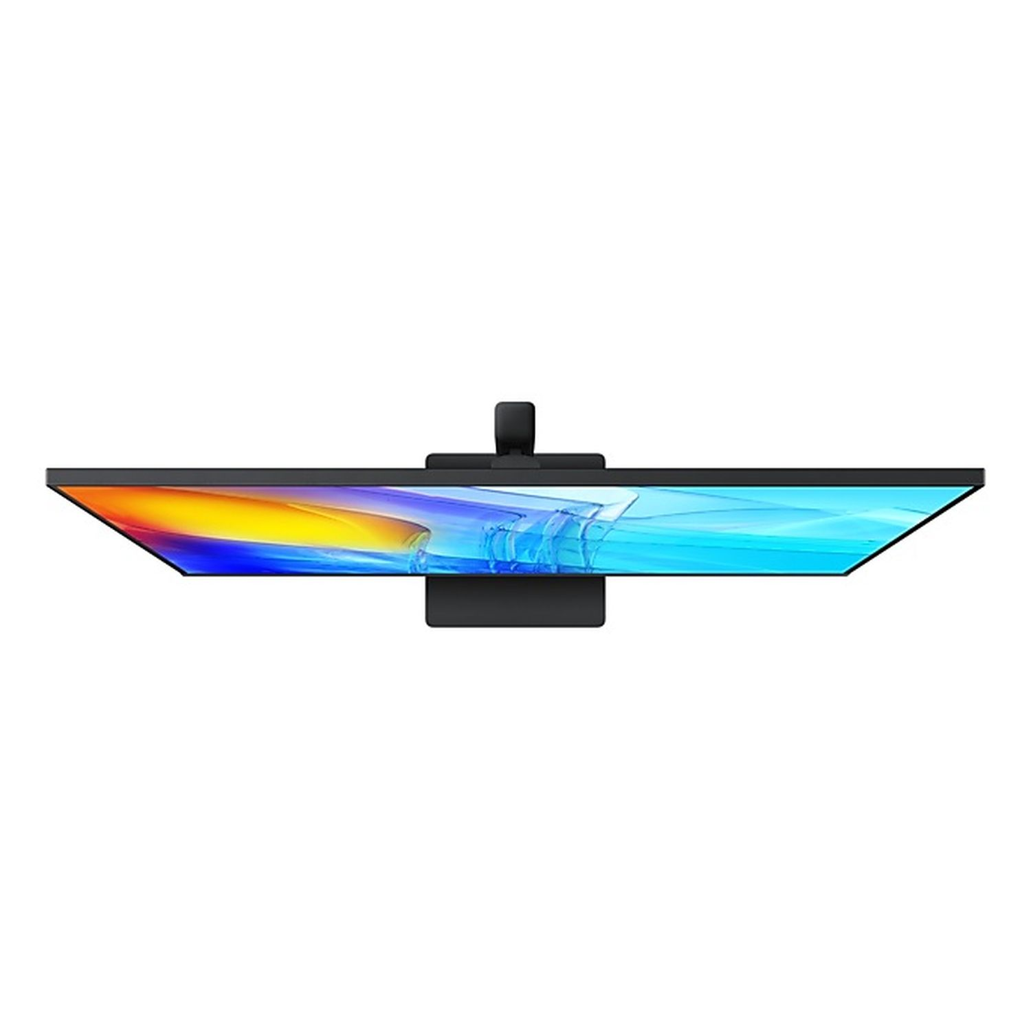 A monitor showing a colorful abstract background.