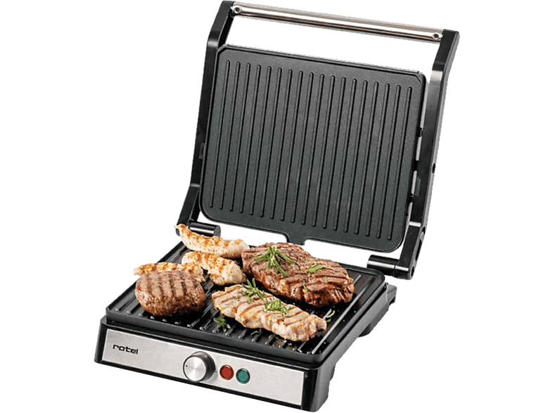 ROTEL U135CH2 Kontaktgrill, Silber / Schwarz
