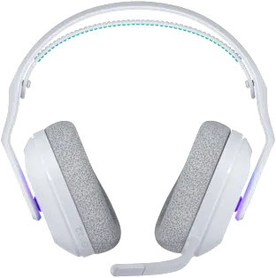Fehér gamer headset, amely a jobb oldalt mutatja.