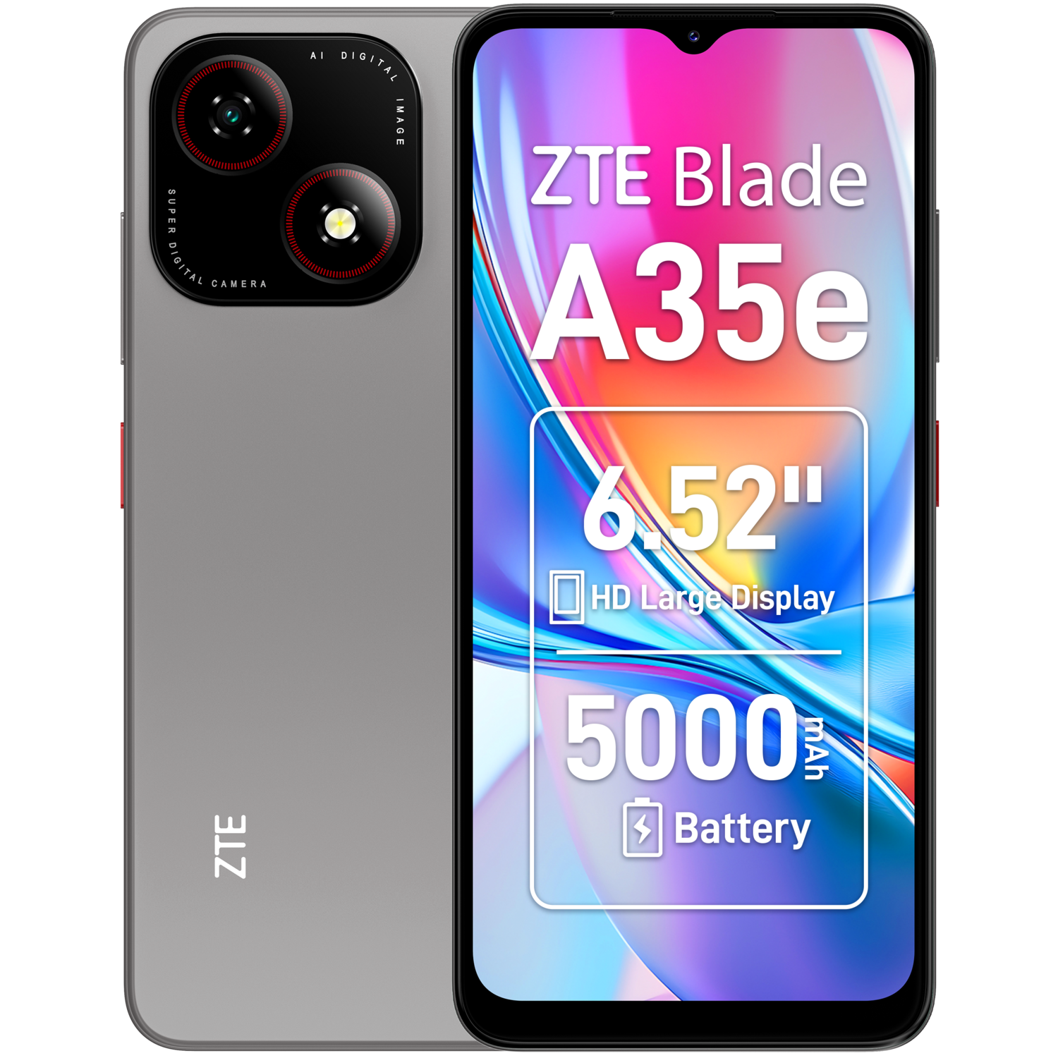 ZTE Blade A35e 2GB RAM 64GB ROM | 64 GB Zilver Grijs | MediaMarkt