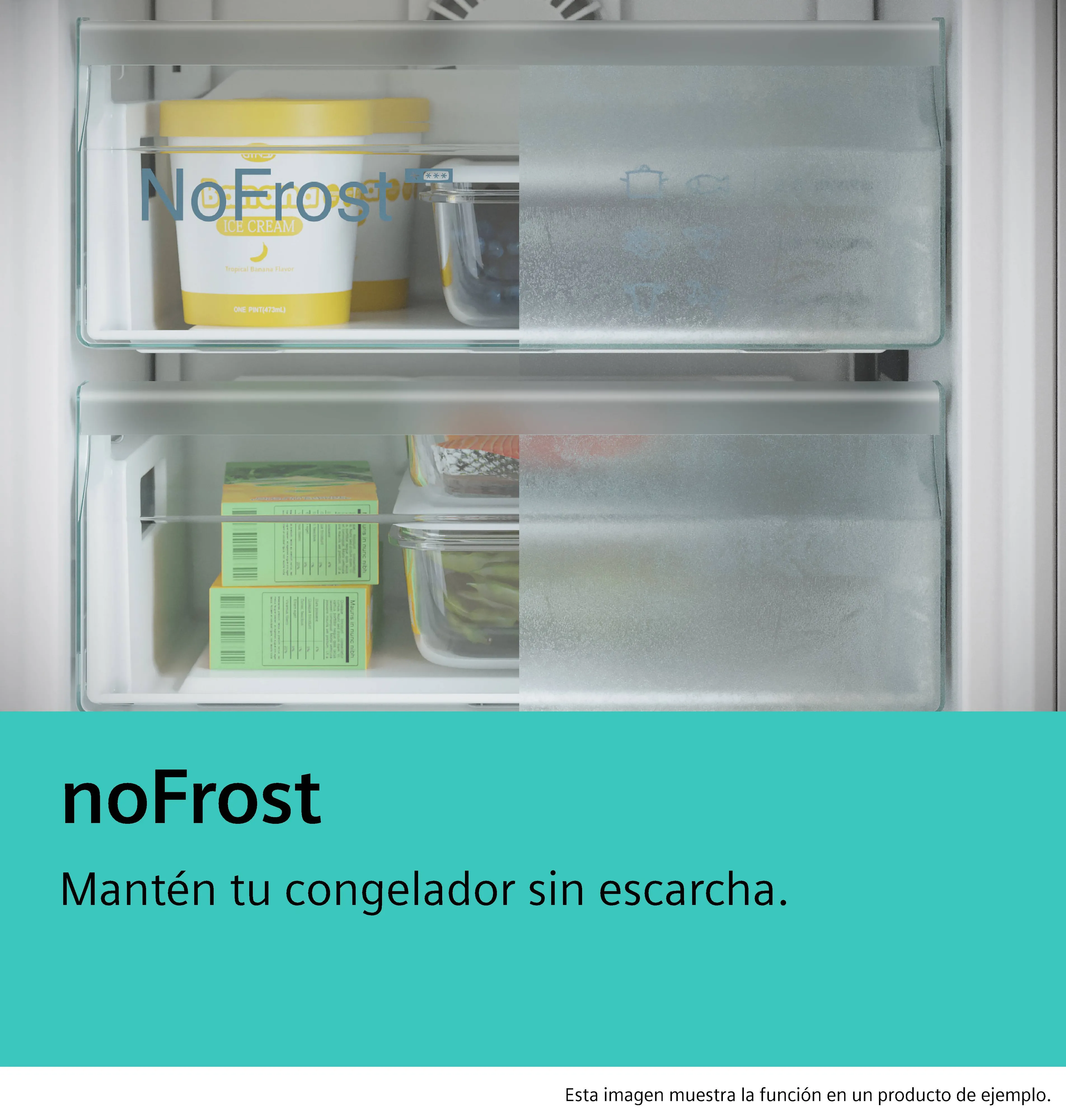 Un diagrama muestra las dimensiones de un congelador, incluida la altura y la ventilación mínima.