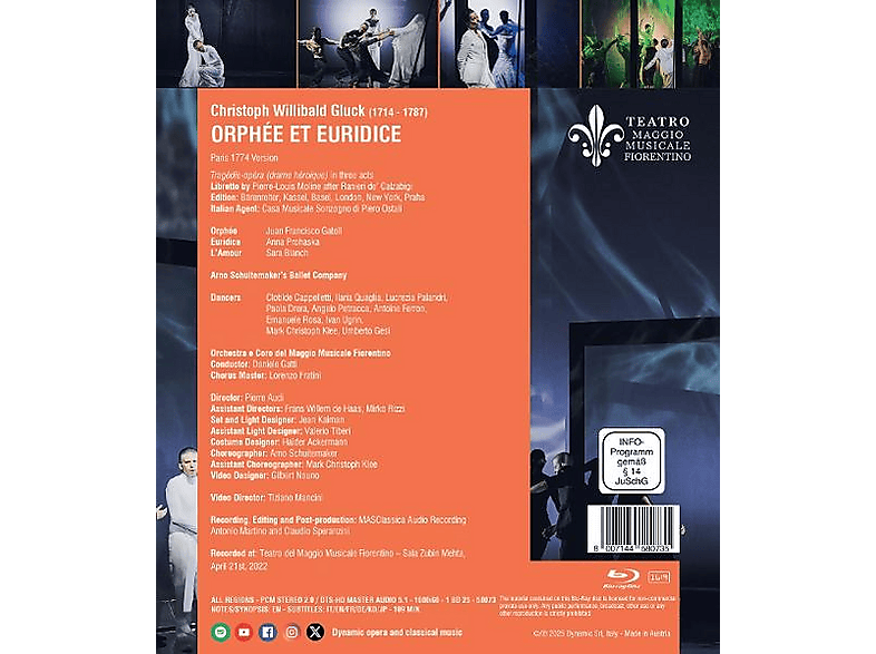 Thumbnail - Orchestra E Coro Del Maggio Musicale Fiorentino - Daniele Gatti (dir) Gluck: Orphée et Euridice (Blu-ray)