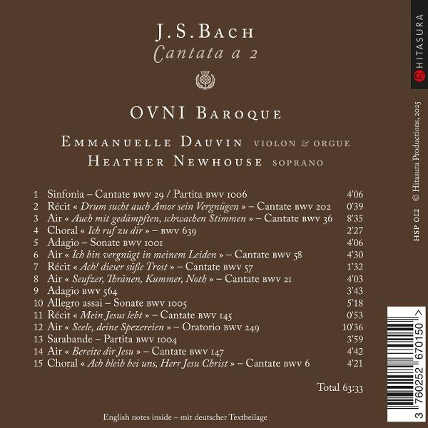 Albumcover mit Text, der Musikstücke und Interpreten auflistet. Der Hintergrund ist cremefarben.