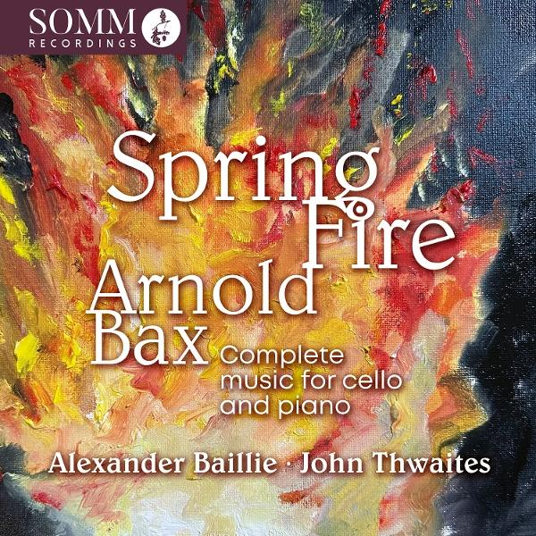 Albumcover: Abstrakte Kunst von Feuer mit Text 'Spring Fire' und Künstlernamen.