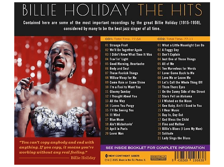 Thumbnail - Billie Holiday - The Hits (2CD) (CD)
