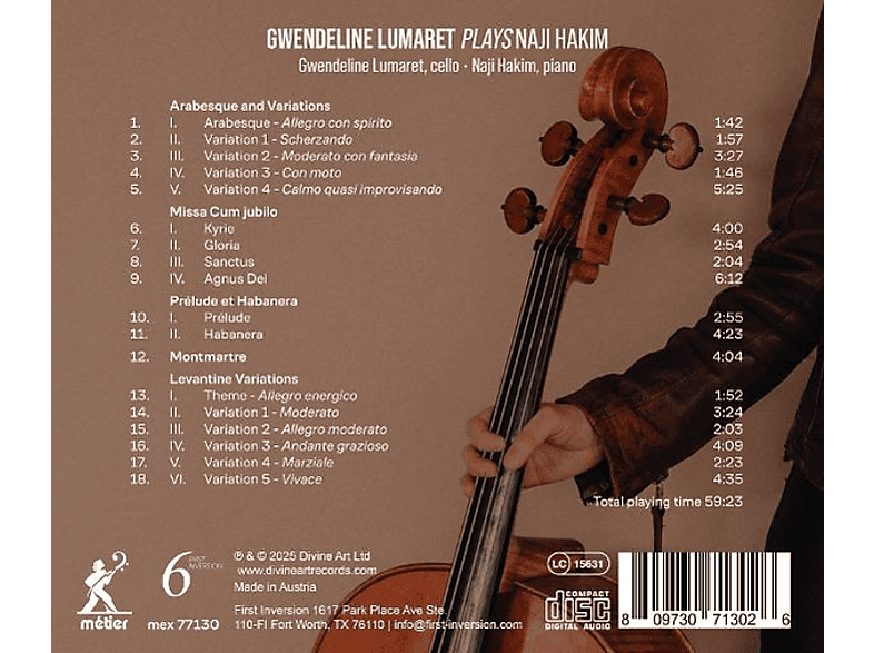 Thumbnail - Hakim, Naji/Lumaret, Gwendeline - Lumaret spielt Naji Hakim (CD)