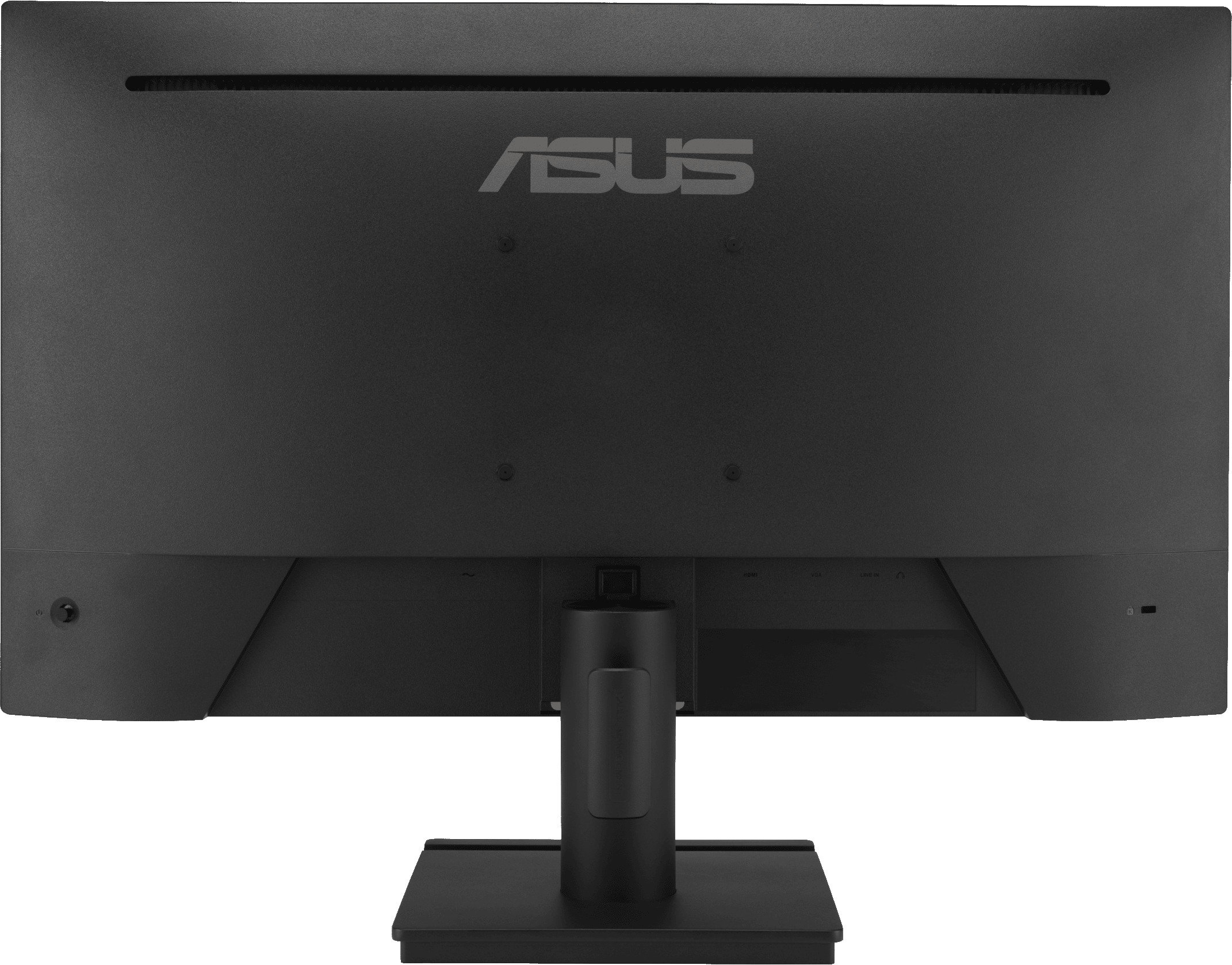 Arrière d'un écran d'ordinateur noir avec le logo ASUS.