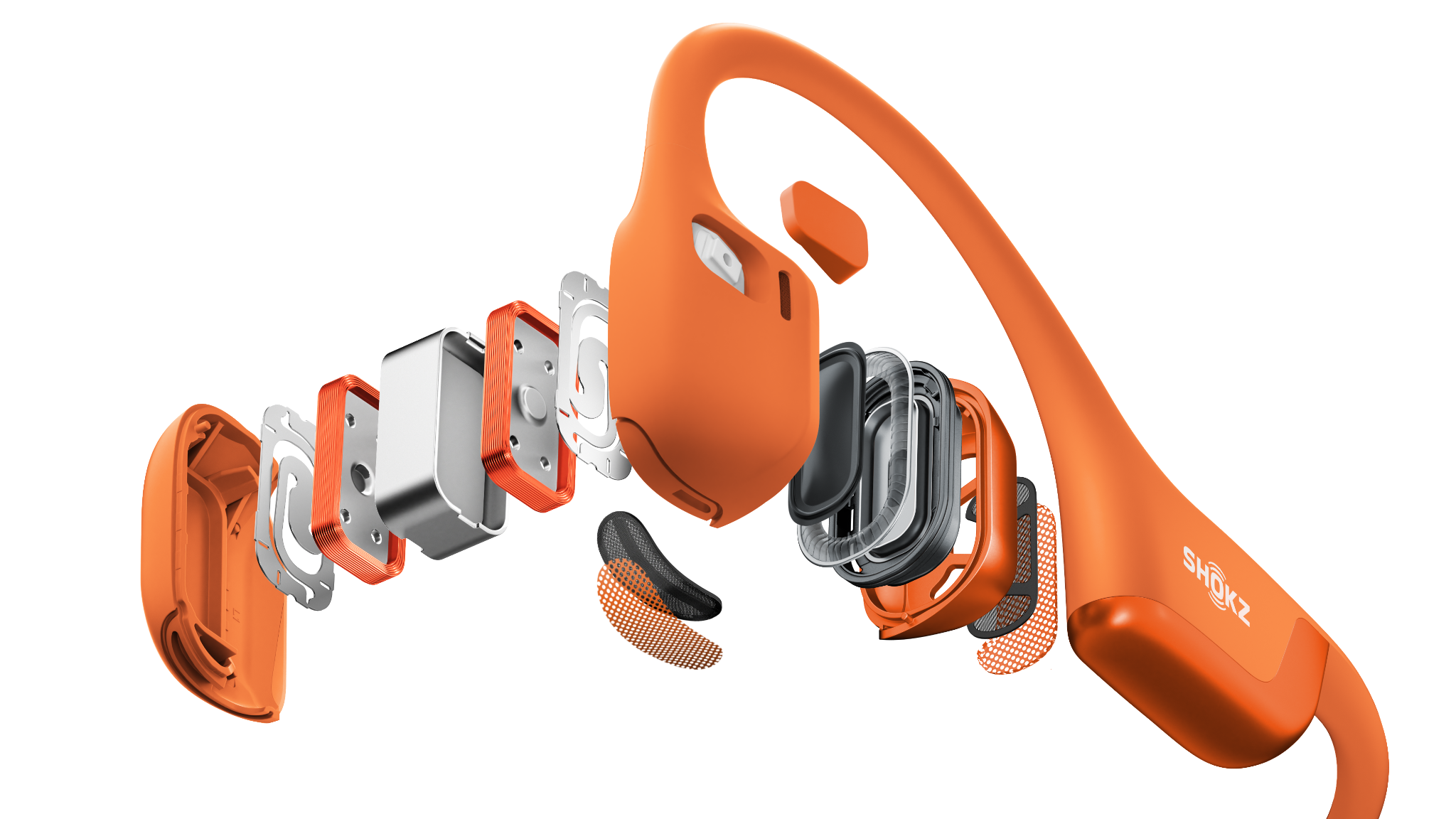 SHOKZ OpenRun Pro 2 Kemikten İletimli Kablosuz Kulaklık Turuncu