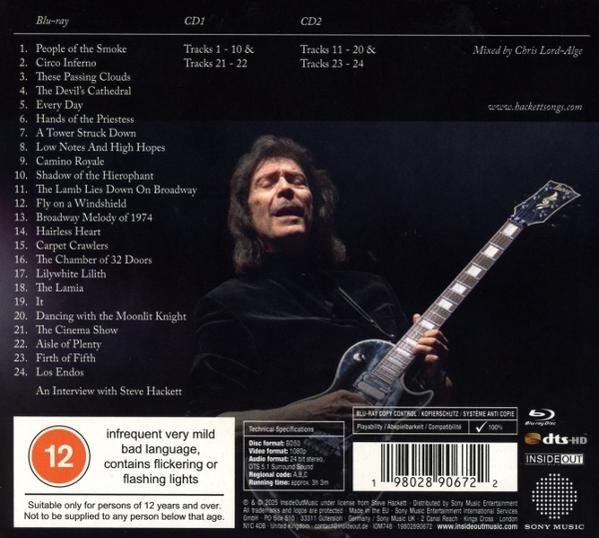 Rückseite einer CD mit dem Albumtitel 'Broadway Melody of 1974' und einem Foto eines Mannes mit Gitarre.