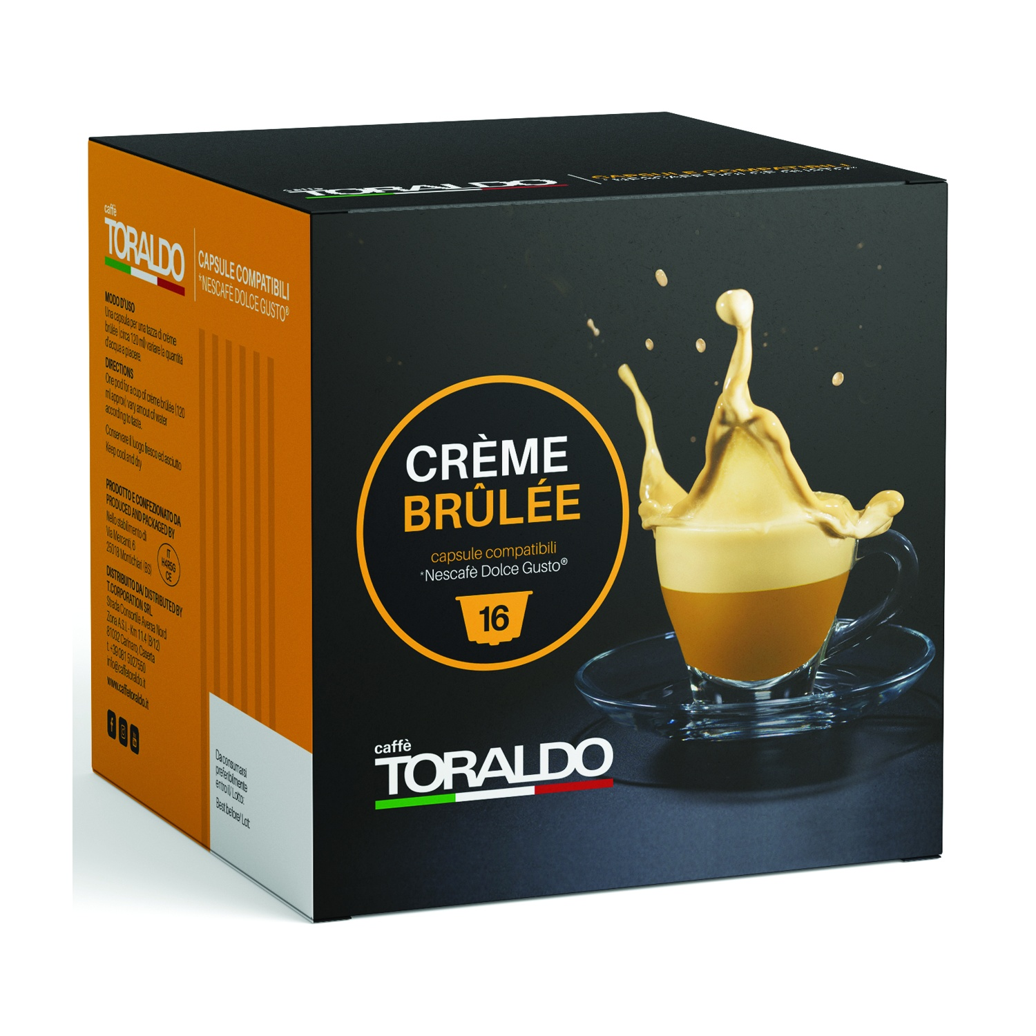 Toraldo Bevanda a base di latte in capsule Dolce Gusto Creme Brule, Nescaffè dolce gusto