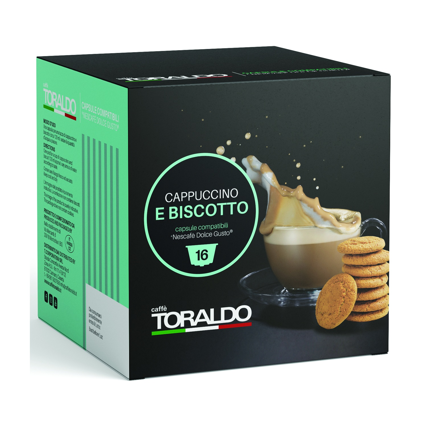 Toraldo Bevanda a base di latte in capsule Dolcegusto Cappuc/Bisc, Nescaffè dolce gusto