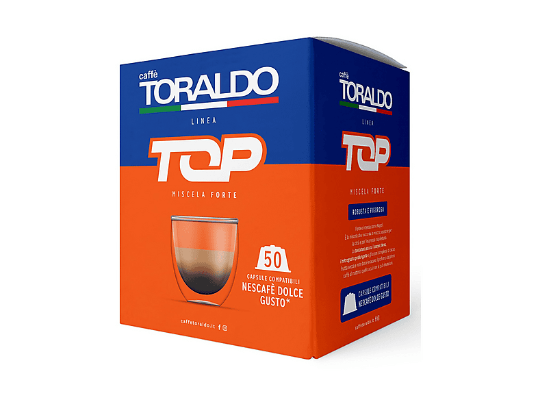 Toraldo Caffè In Capsule Lineatop Forte Dg 50C, Nescaffè Dolce Gusto