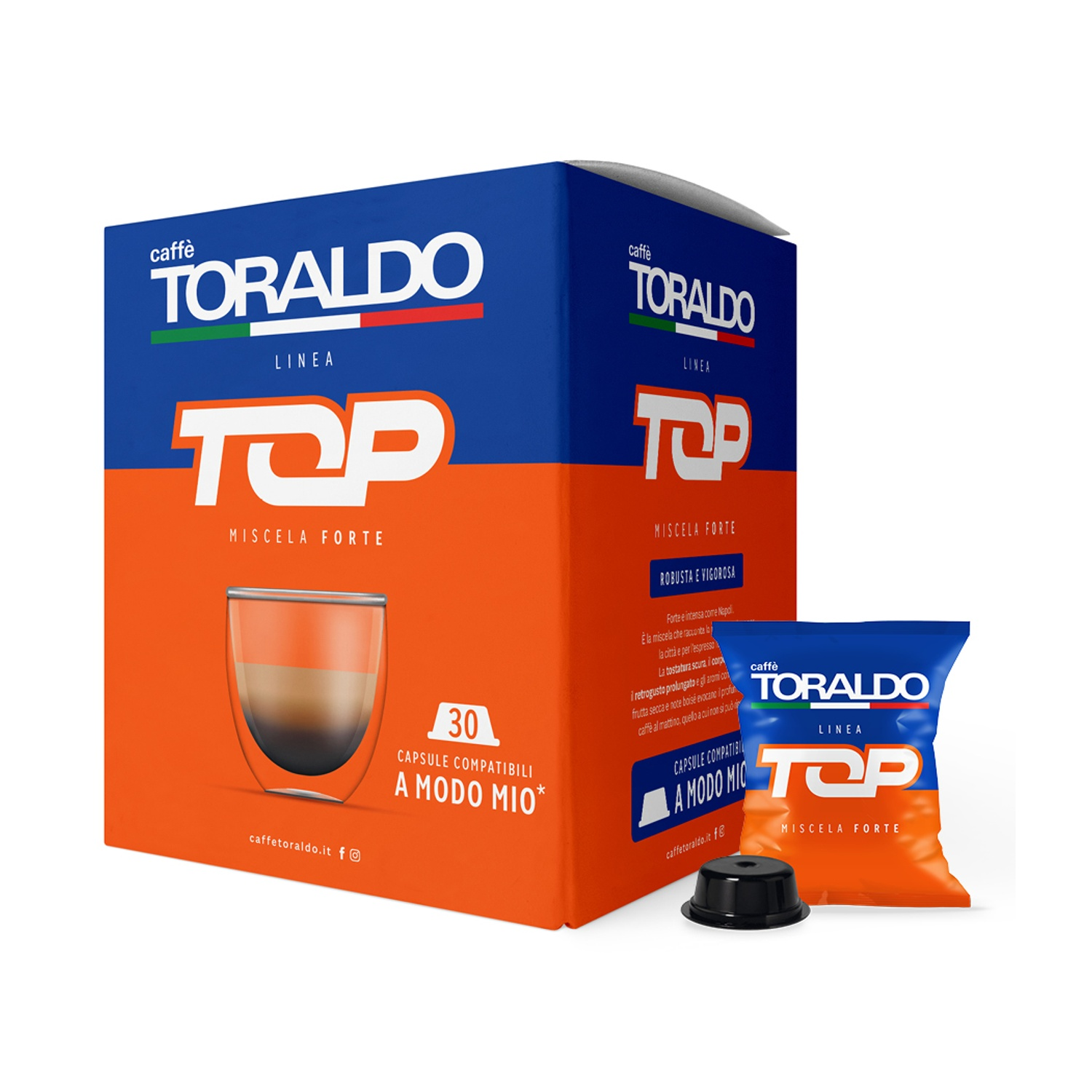 Toraldo Caffè in capsule Linea TOP Forte AMM 30C, Lavazza A modo mio