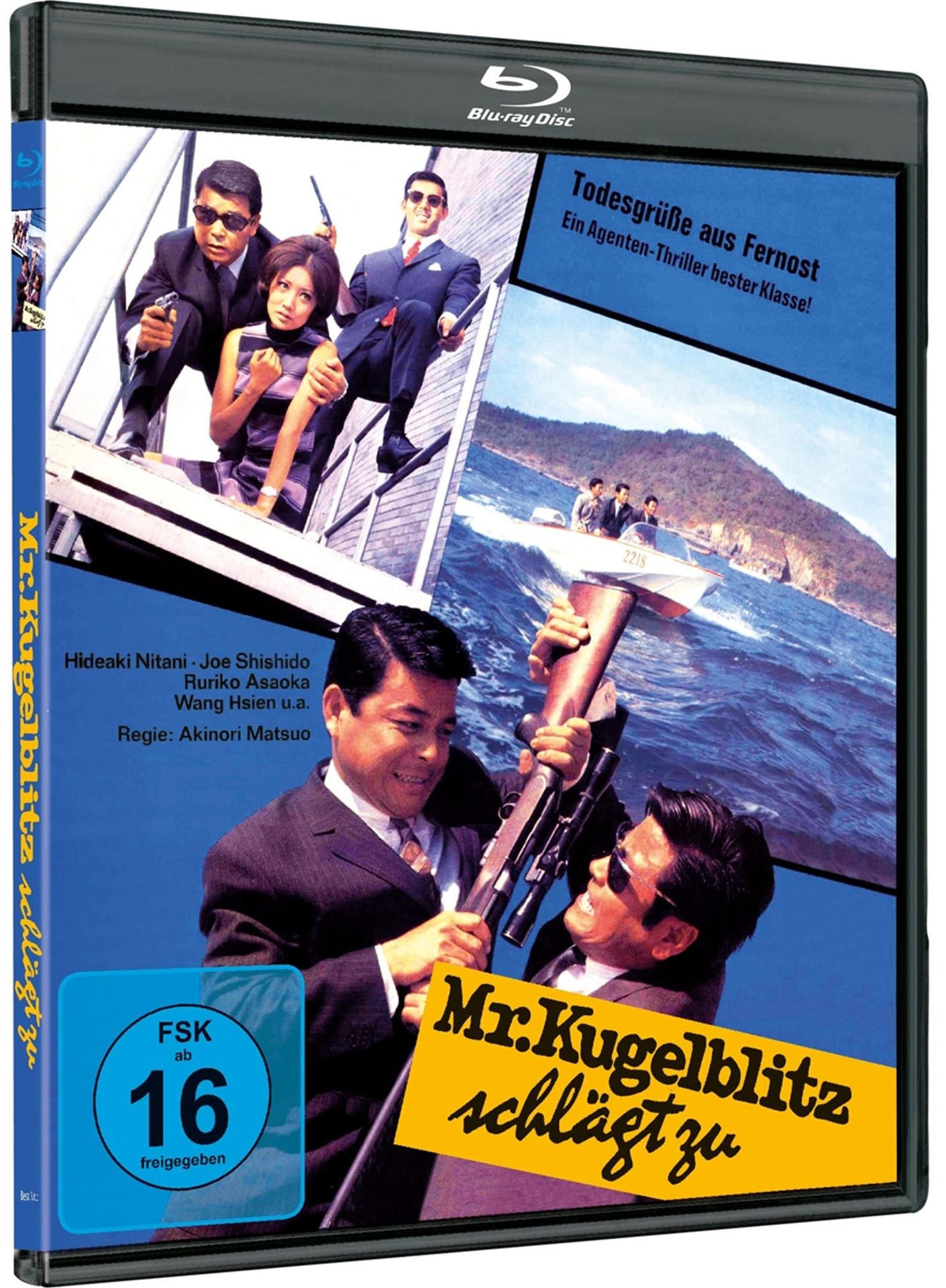 Eine Blu-ray-Disc-Hülle mit einem Filmplakat auf Deutsch.
