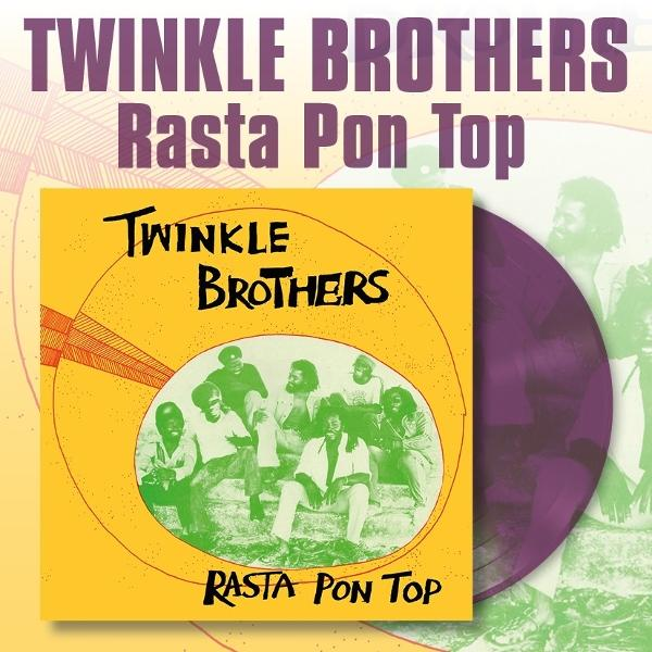 Albumcover mit einer Gruppe von Menschen, Text: Twinkle Brothers, Schallplatte.