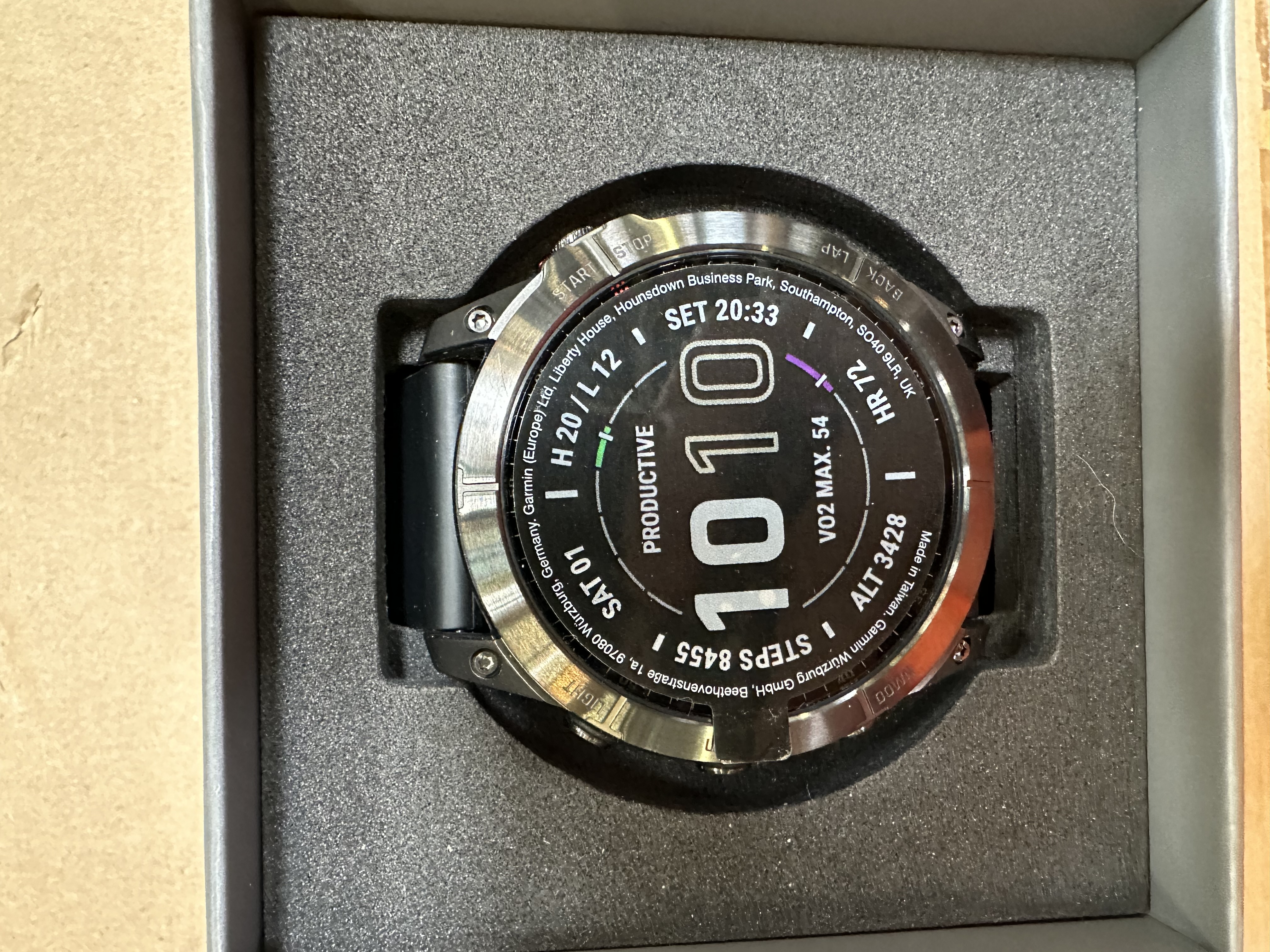 OUTLET Smartwatch GARMIN Fenix 7X Solar Czarny z czarnym paskiem 010-02541-01 Czarno-szary