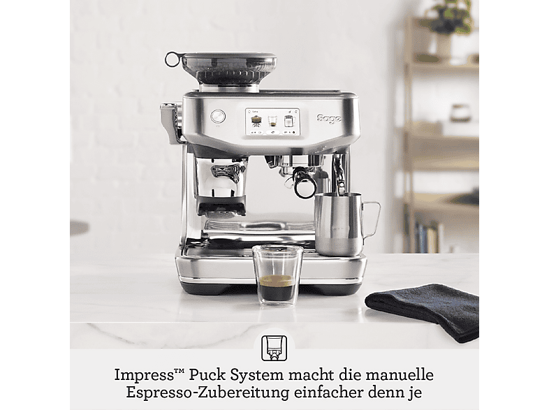 Sage SES 882BSS Barista Touch Impress Cold Kaffeevollautomat (Gebürstetes Edelstahlgrau, Präzisionsmahlwerk von Baratza®, 1700 Watt, 9 bar) — Foto 2 von 5