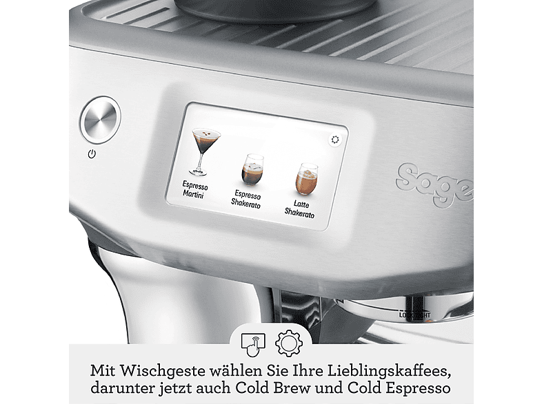 Sage SES 882BSS Barista Touch Impress Cold Kaffeevollautomat (Gebürstetes Edelstahlgrau, Präzisionsmahlwerk von Baratza®, 1700 Watt, 9 bar) — Foto 5 von 5