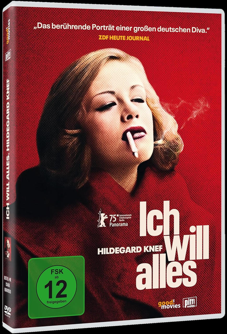 DVD-Hülle. Eine Frau mit einer Zigarette im Mund. Der Titel 'Ich Will Alles' ist sichtbar.