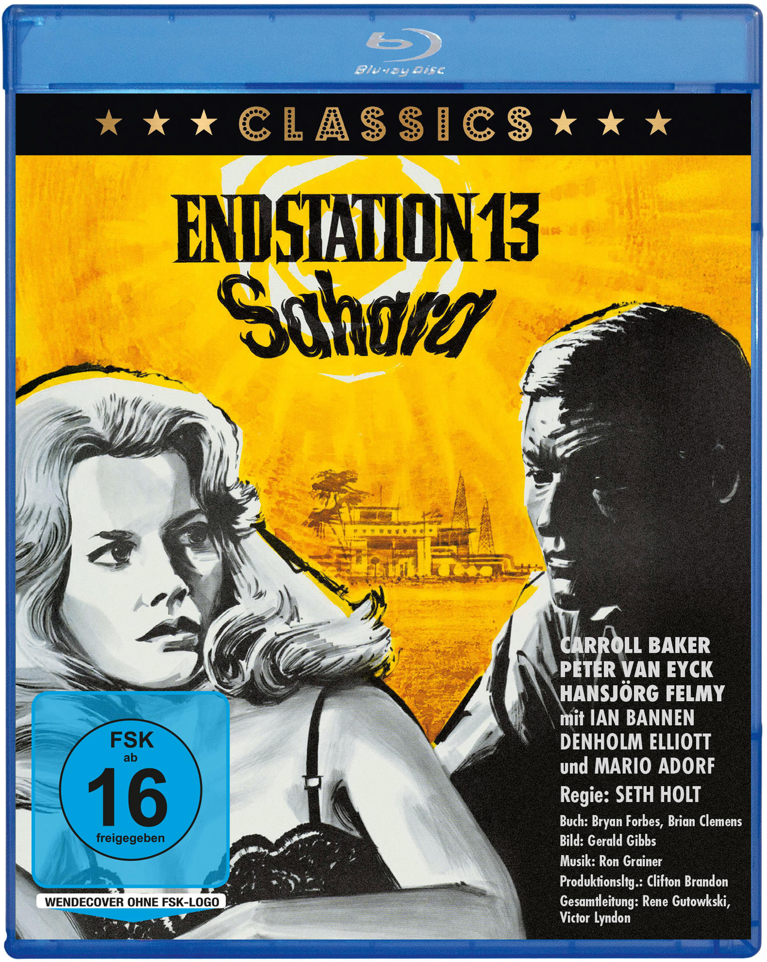 Filmcover mit Frau und Mann, Titel ENDSTATION 13 Sahara, Blu-ray Disc.