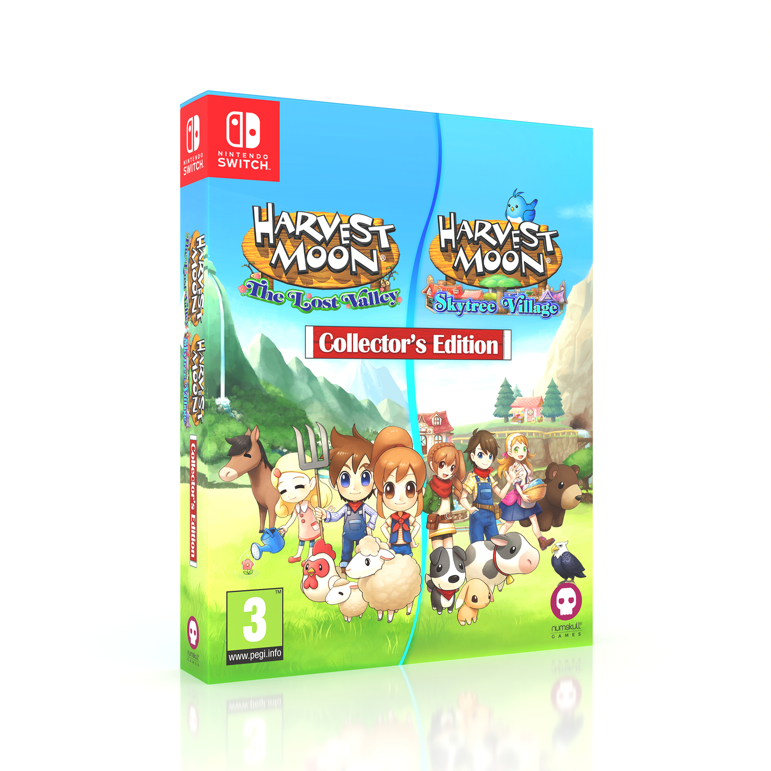 Game case toont twee Harvest Moon games. Collector's Edition met personages op de cover.