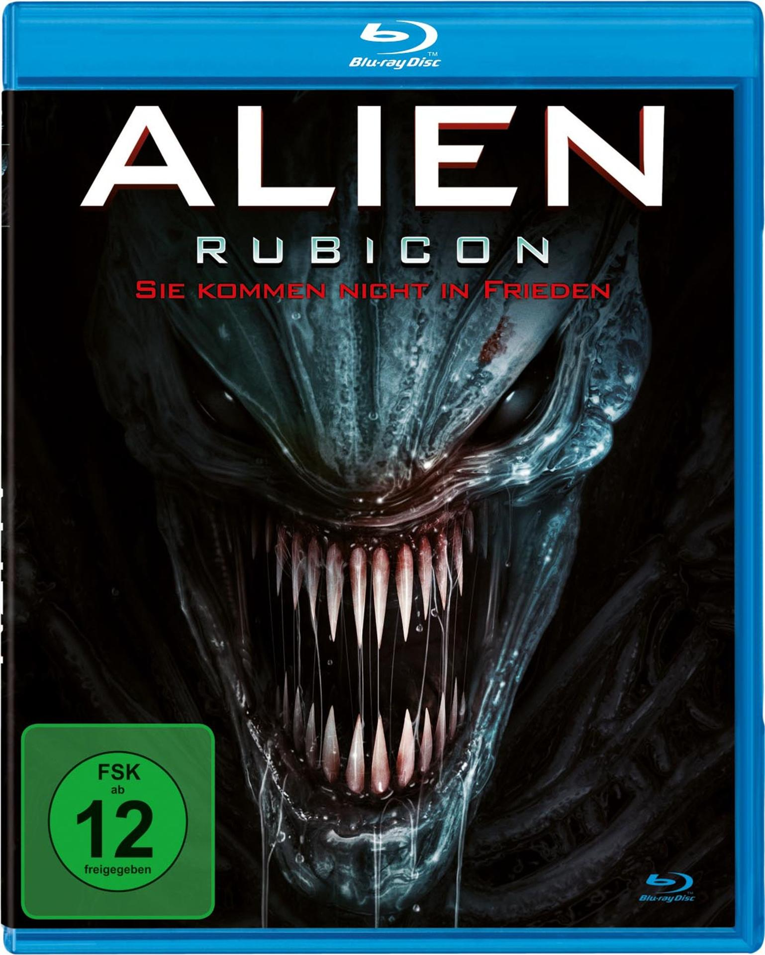 Alien Rubicon Blu-ray-Cover. Zeigt ein groteskes Alien-Gesicht mit spitzen Zähnen.