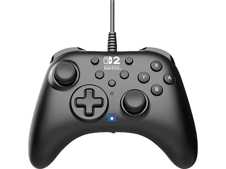 Mando Nintendo Switch 2 - Hori Turbo, Para 2, y OLED, Cable, Botón C, Licencia oficial Nintendo, Negro