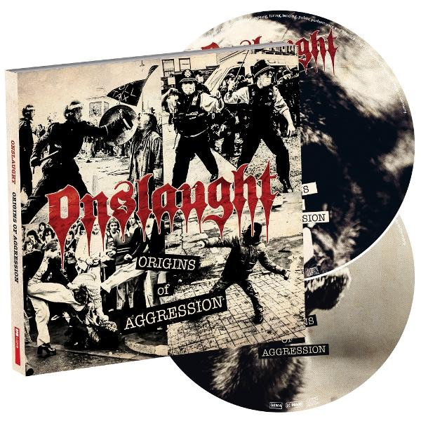 Albumcover. Menschenmenge, Polizisten und Albumtiteltext.