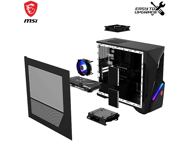 MSI MAG Infinite S3 (14NVP7-2689DE) Gaming PC, Intel® Core™ i7 Prozessor 14700F, 32 GB RAM, 1 TB SSD, GeForce RTX™ 5070, Windows 11, Schwarz — Foto 4 von 5