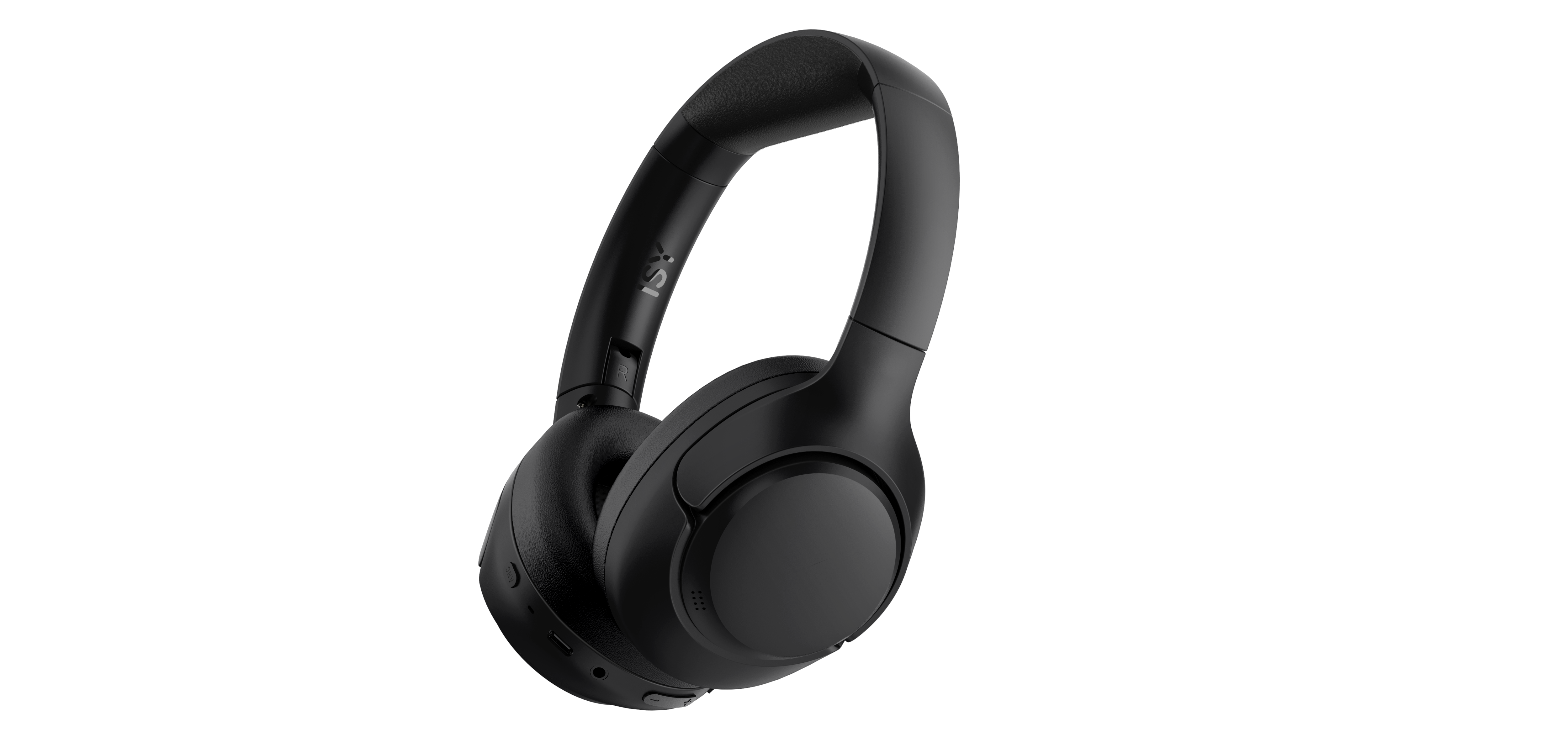 Czarne słuchawki na białym tle. Design jest nowoczesny i elegancki.