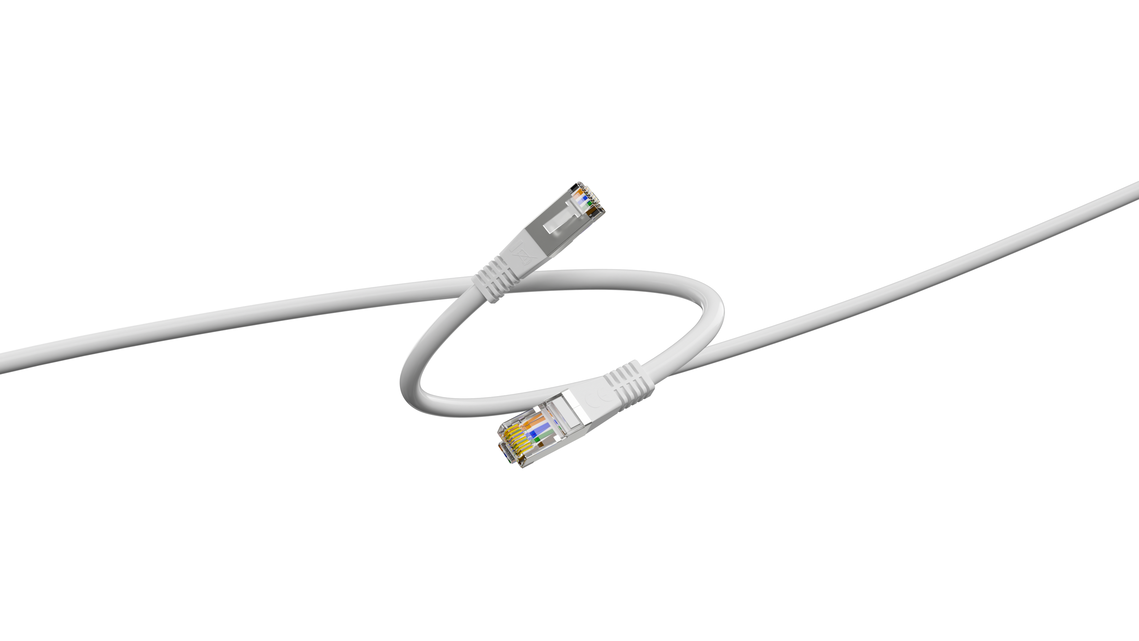 ISY RJ-45 Patchkábel, CAT5e, F/UTP, 10 méter, fehér (IPC-1018)