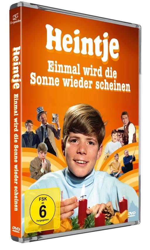 DVD-Cover mit Junge, Text 'Heintje', orangefarbener Hintergrund und mehrere kleine Bilder.