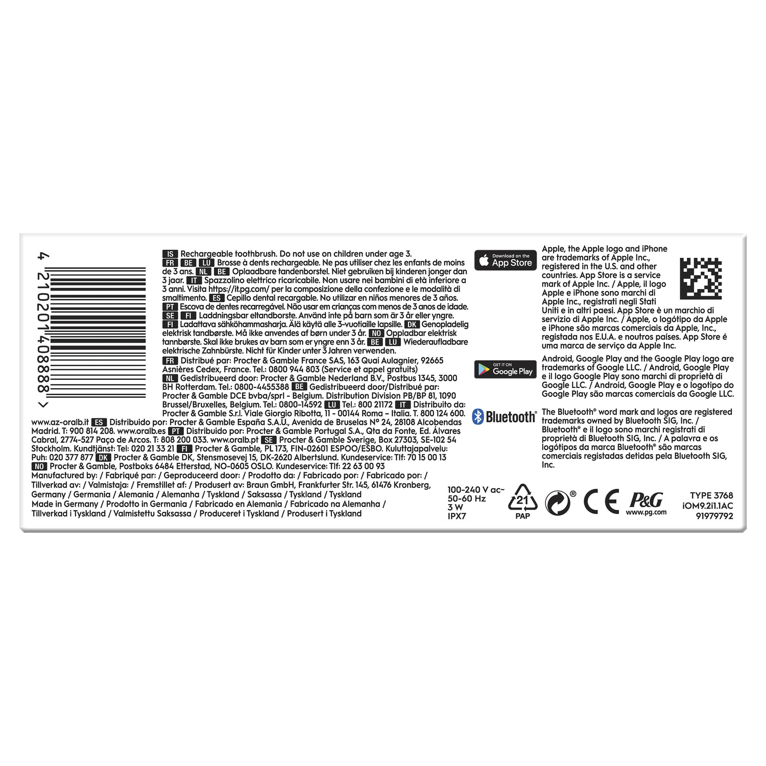 Emballage produit avec texte et informations, fond blanc.