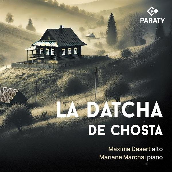 Albumcover mit Haus in Landschaft, Titel 'La Datcha de Chosta'.