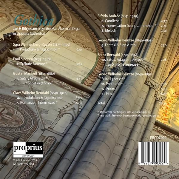 CD-Cover mit Noten und Text, mit Orgel- und Musikdetails.