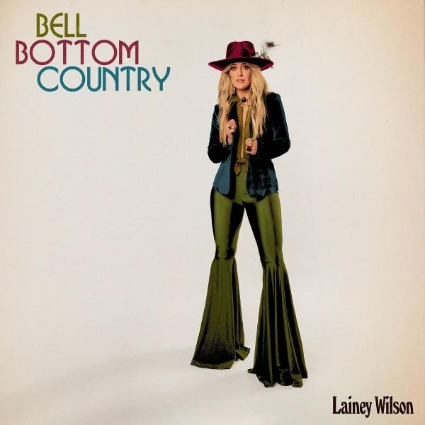 Albumcover mit einer Frau in Hut und Schlaghose. Der Titel lautet "Bell Bottom Country".