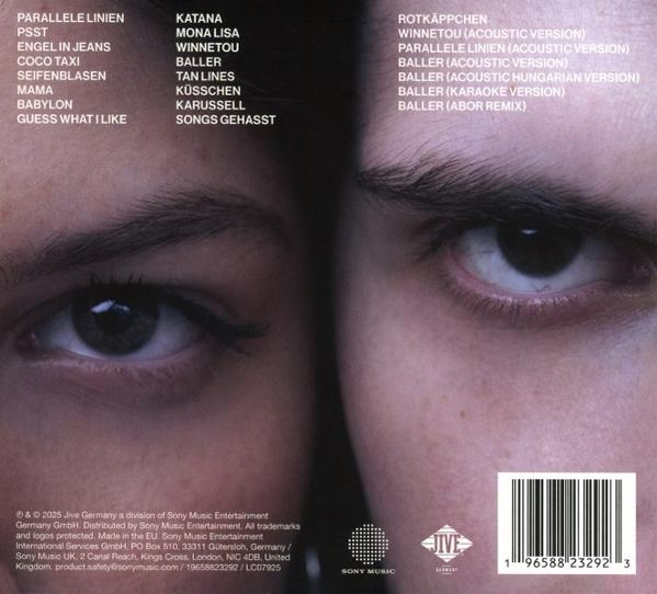 Zwei Augen Nahaufnahme. Musik-CD-Cover.