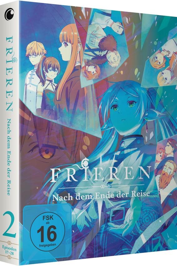 Filmcover für Frieren. Zeigt Anime-Charaktere und japanischen Text.