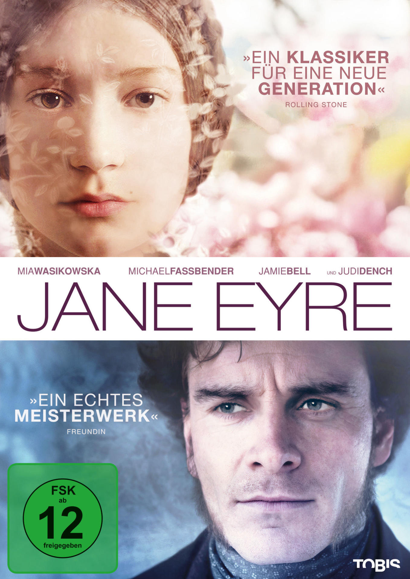 Filmposter für "Jane Eyre" mit Mia Wasikowska und Michael Fassbender.