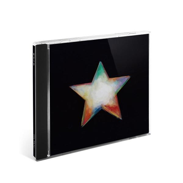 CD-Cover mit einem Stern, der in mehreren Farben auf schwarzem Hintergrund gemalt ist.