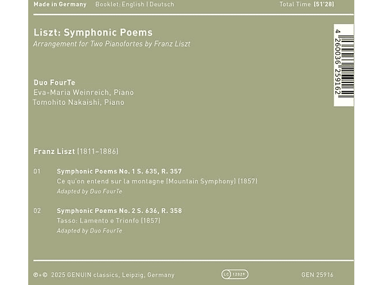 Thumbnail - Duo Fourte - Symphonic Poems (CD)